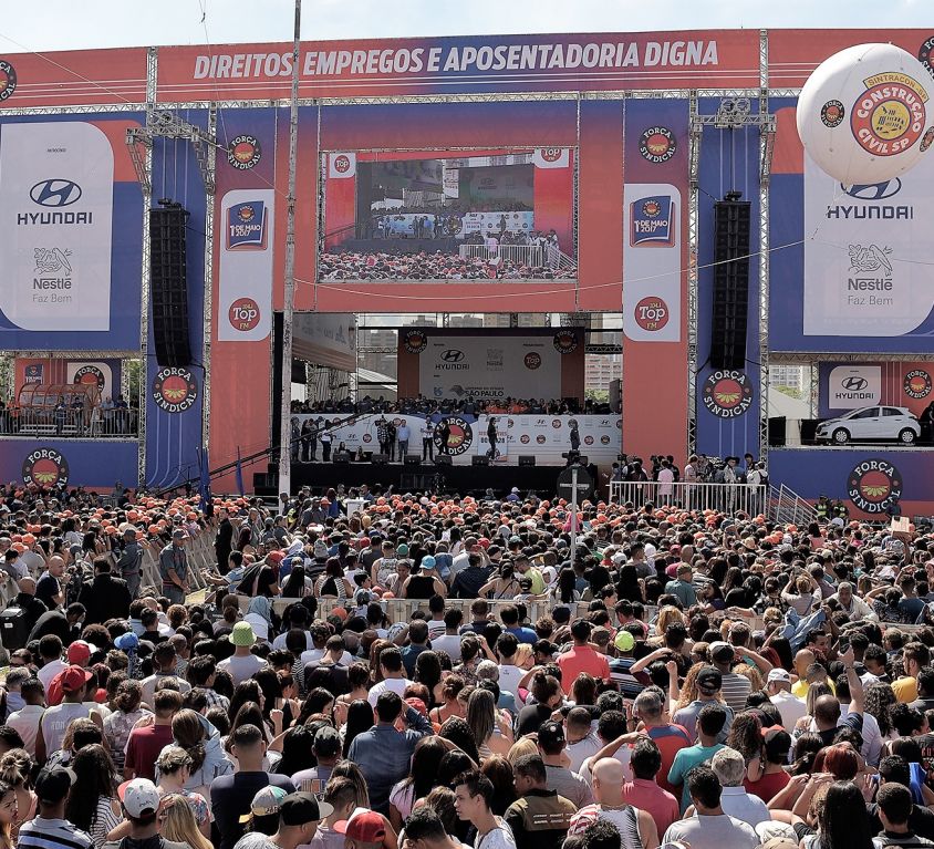 <b>FESTA DO TRABALHADOR – 1º DE MAIO</b><br /><br /><i class="fas fa-tag"></i> Mega evento, infraestrutura, shows, cultural<br /><br /><i class="fas fa-users"></i> 1 milhão pax